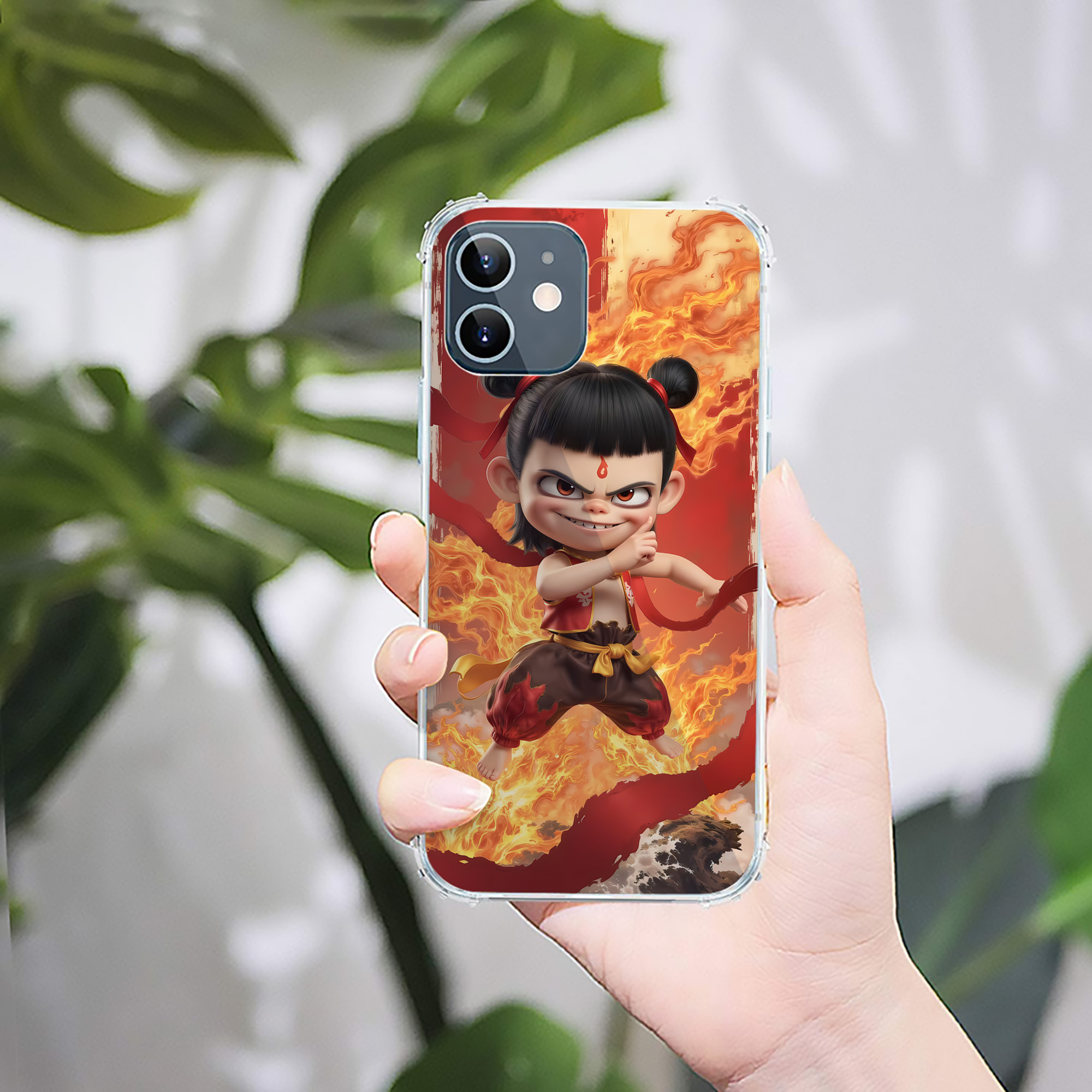 （画像用） Ne Zha 2 ナタ 魔童の大暴れ 【iPhone 12シリーズ対応】透明スマホケース（クリアソフトケース）